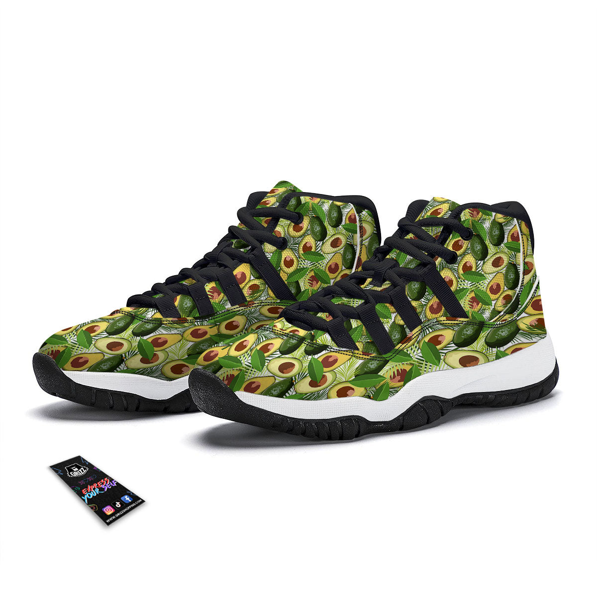 Avocado Black Bball Shoes-grizzshop
