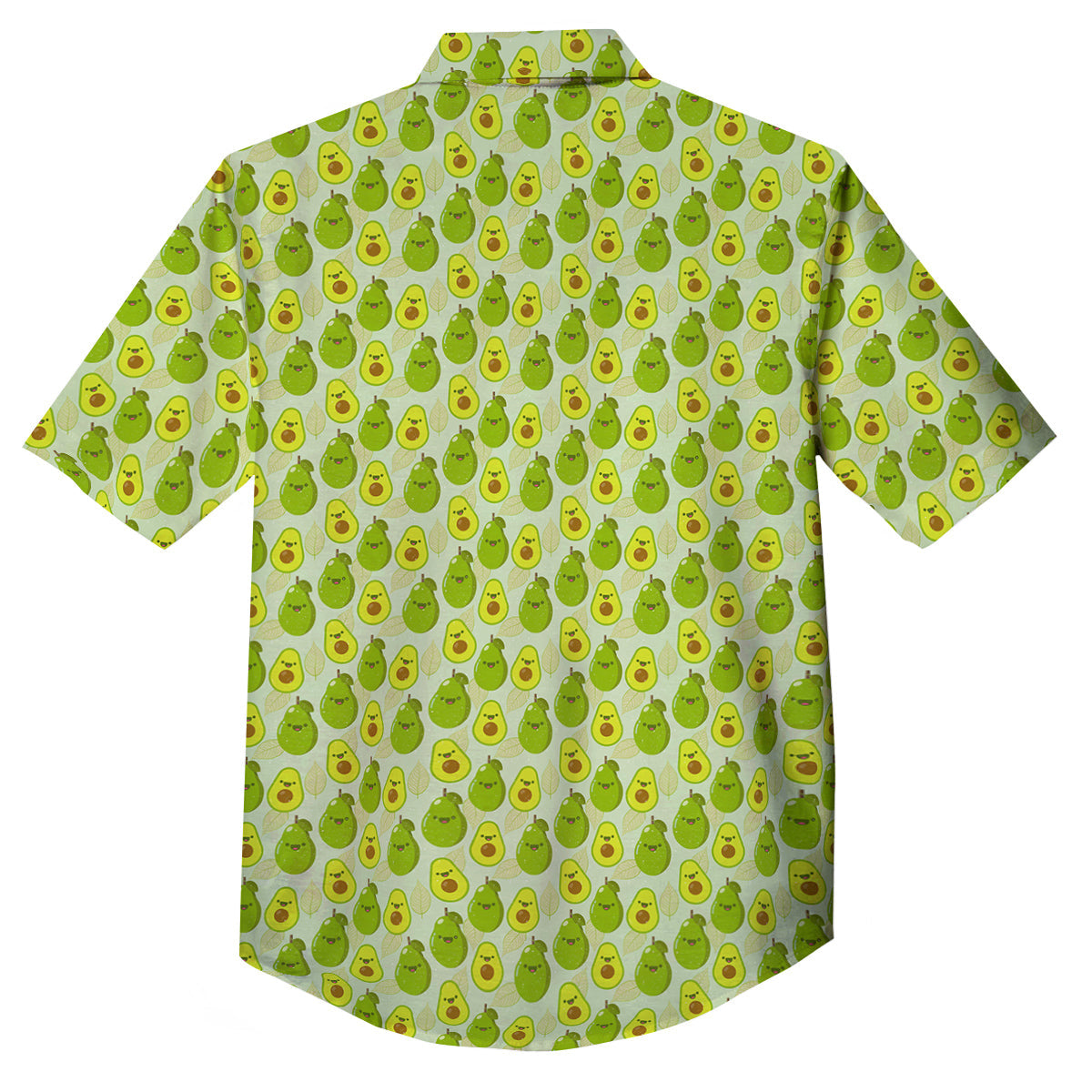Avocado Cartoon Print Pattern Button Up Shirt-grizzshop