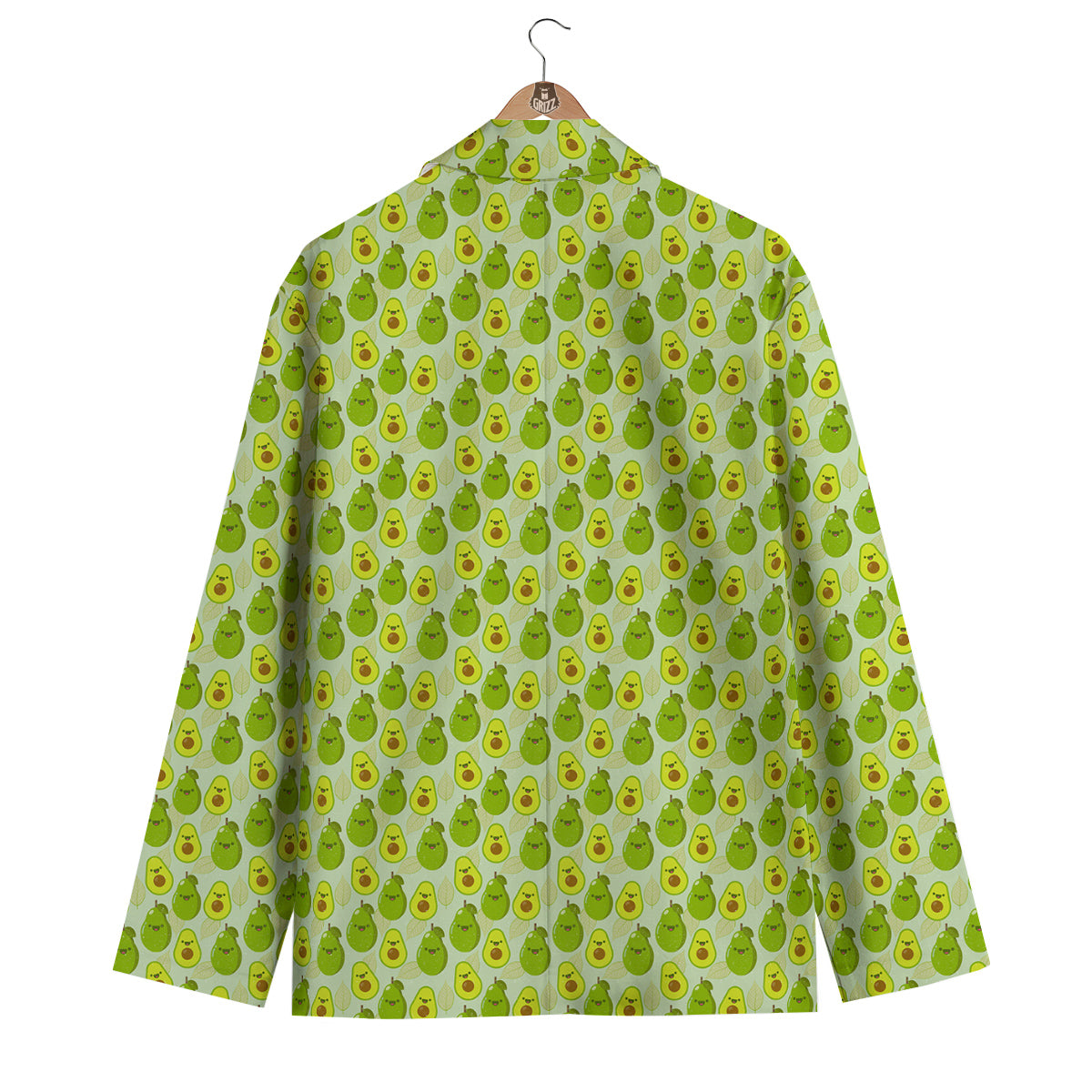 Avocado Cartoon Print Pattern Men's Blazer-grizzshop