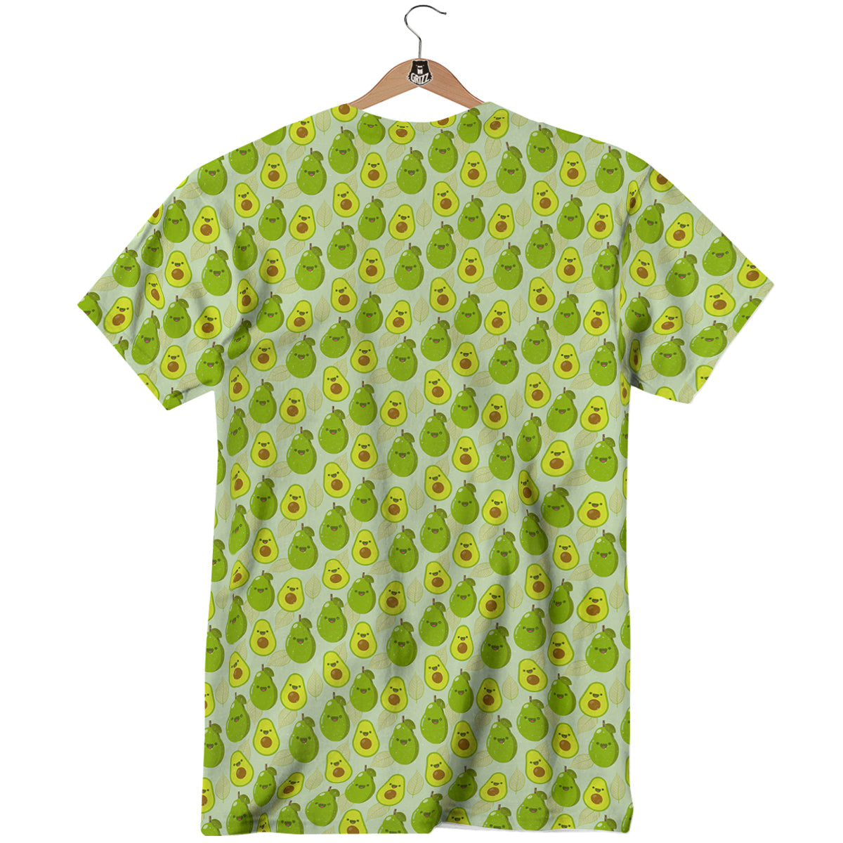 Avocado Cartoon Print Pattern T-Shirt-grizzshop