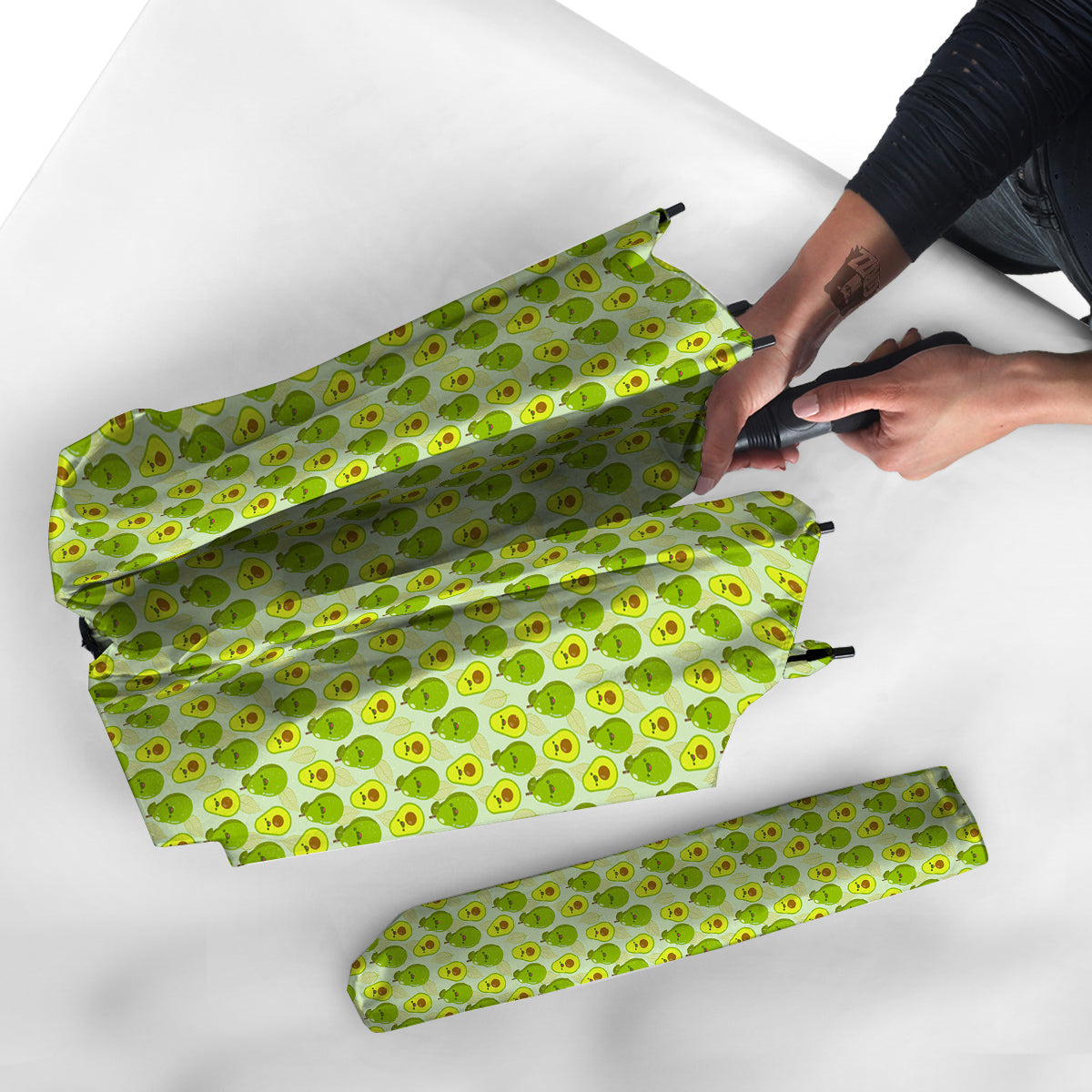 Avocado Cartoon Print Pattern Umbrella-grizzshop