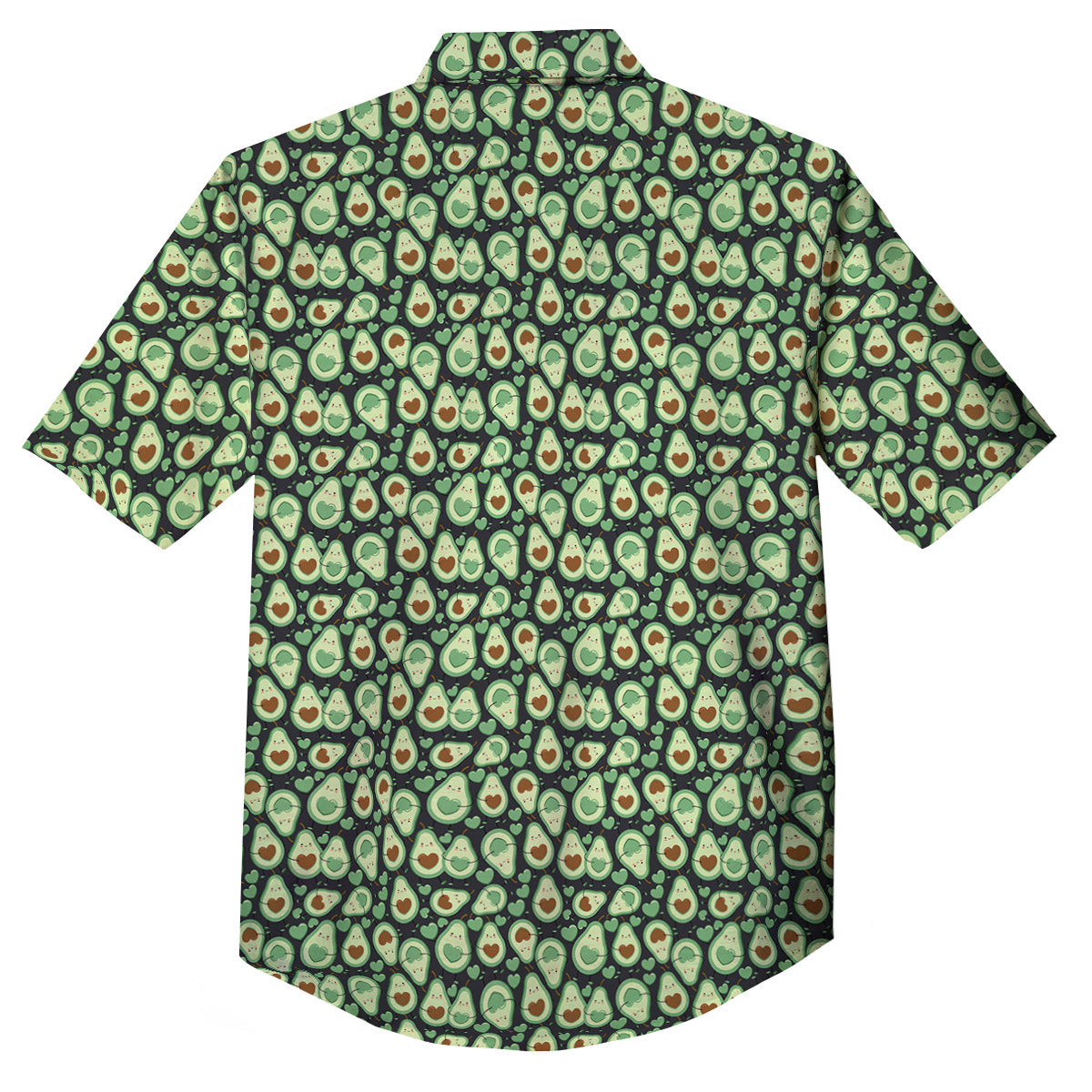 Avocado Cute Print Pattern Button Up Shirt-grizzshop