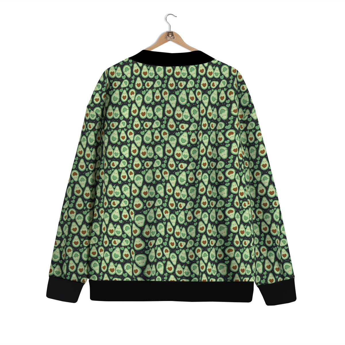 Avocado Cute Print Pattern Cardigan-grizzshop