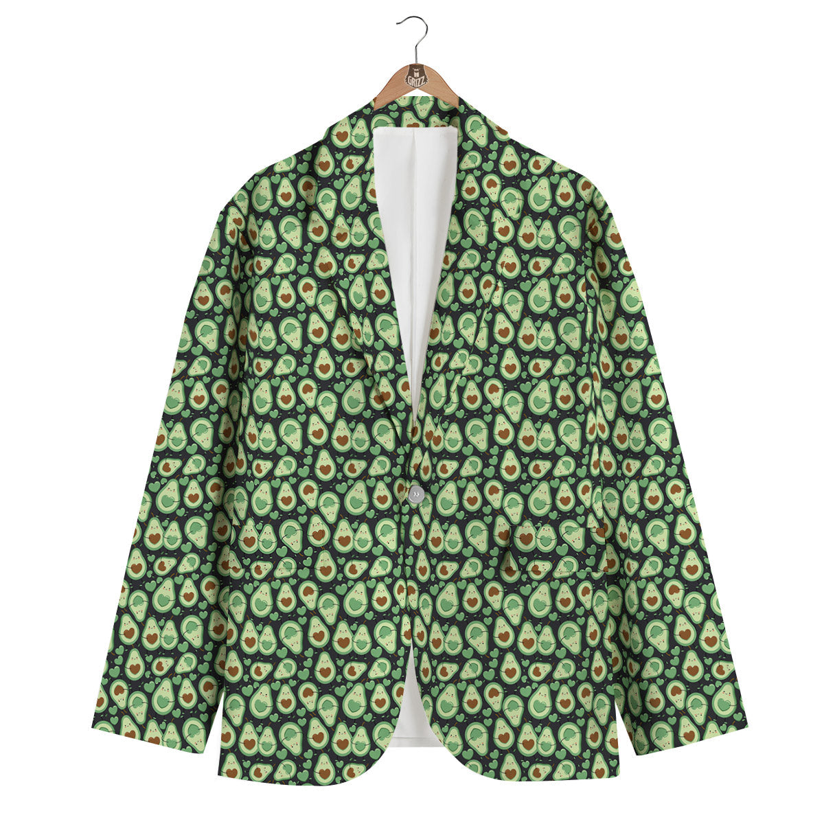 Avocado Cute Print Pattern Men's Blazer-grizzshop