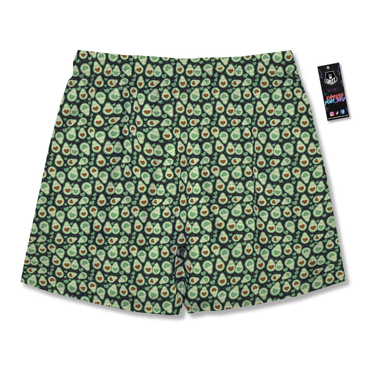 Avocado Cute Print Pattern Men's Running Shorts-grizzshop