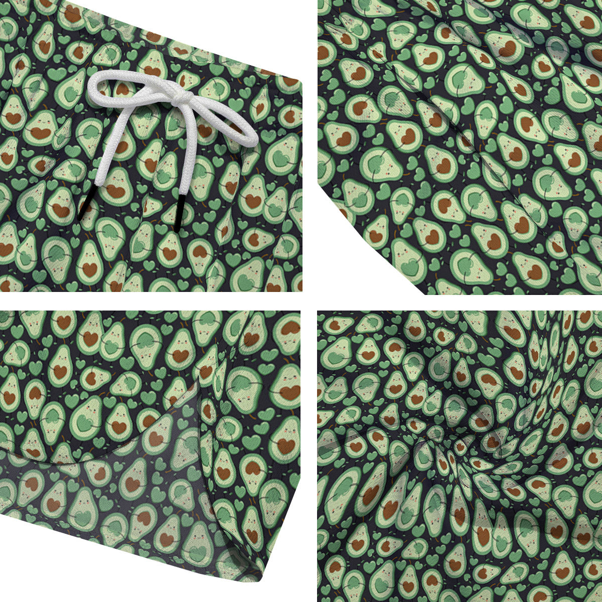 Avocado Cute Print Pattern Men's Running Shorts-grizzshop