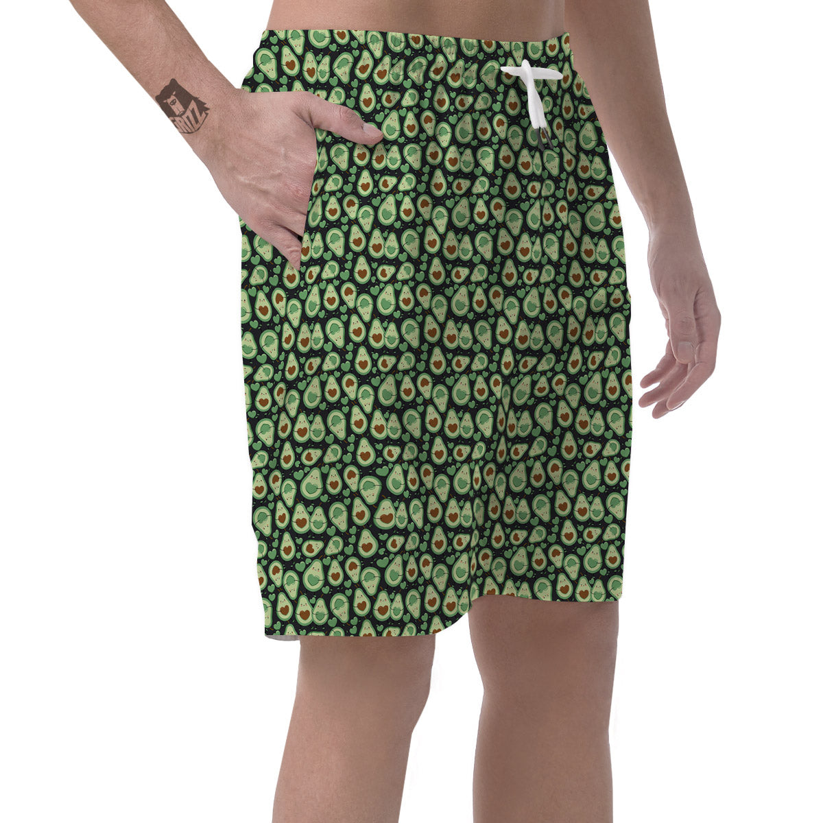 Avocado Cute Print Pattern Men's Shorts-grizzshop