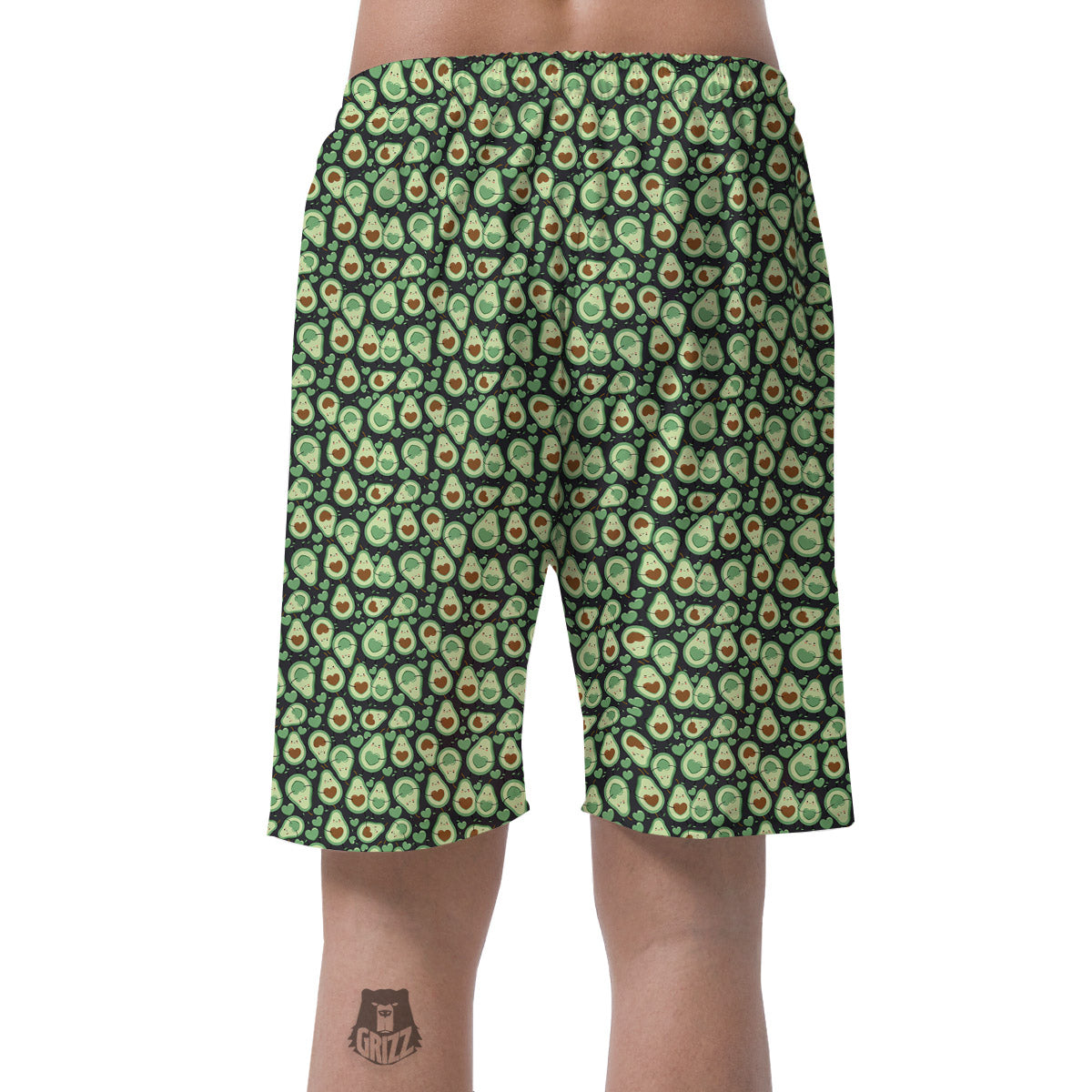 Avocado Cute Print Pattern Men's Shorts-grizzshop