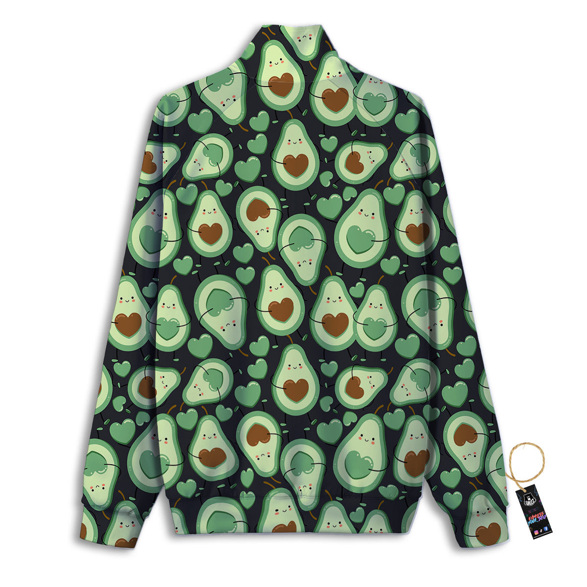 Avocado Cute Print Pattern Track Jacket-grizzshop