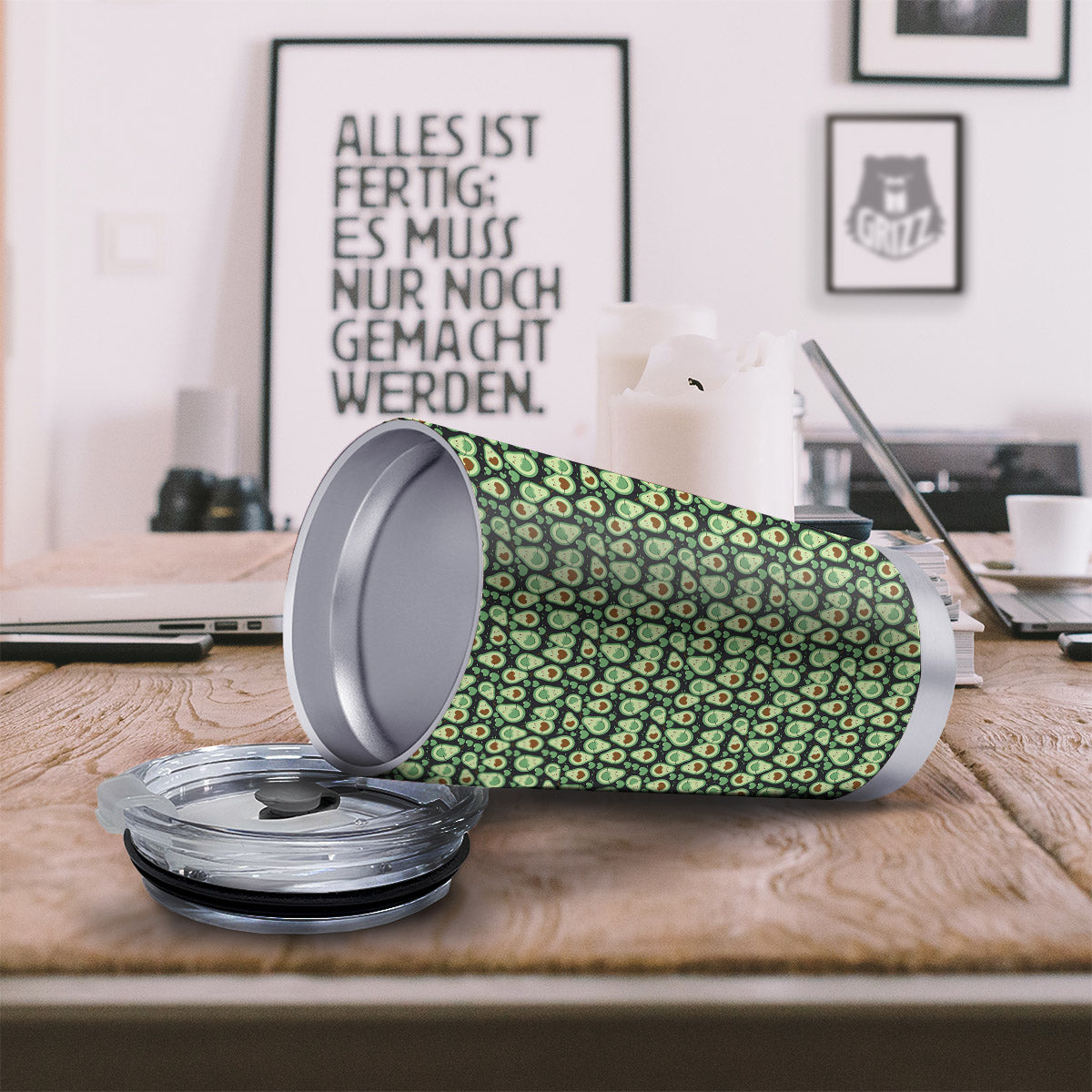 Avocado Cute Print Pattern Tumbler-grizzshop