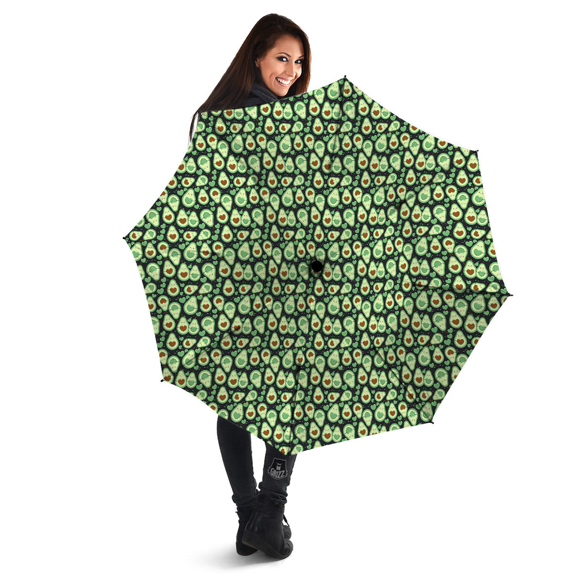 Avocado Cute Print Pattern Umbrella-grizzshop