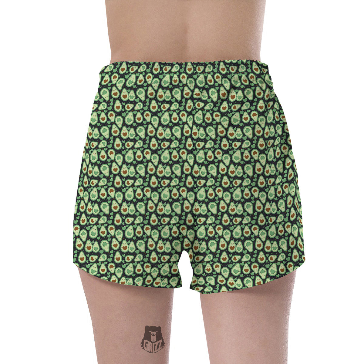 Avocado Cute Print Pattern Women's Shorts-grizzshop