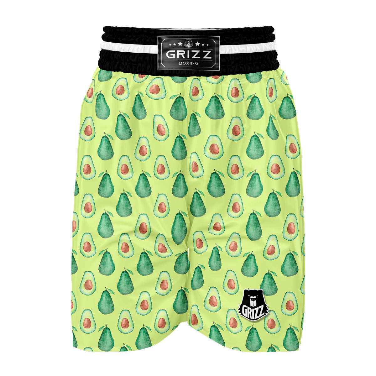 Avocado Doodle Boxing Shorts-grizzshop