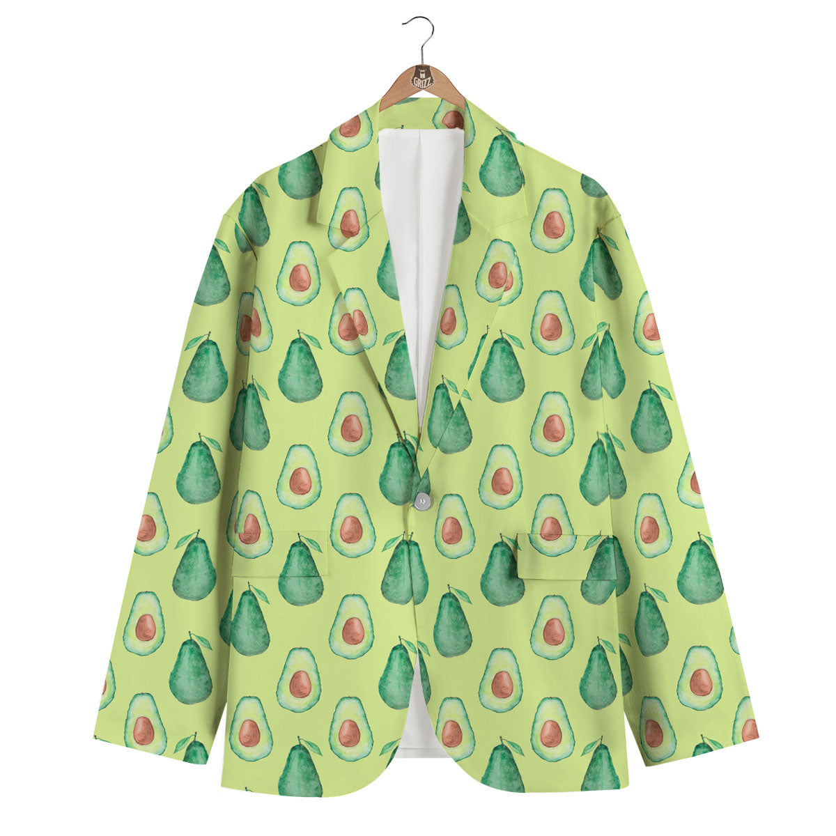 Avocado Doodle Men's Blazer-grizzshop