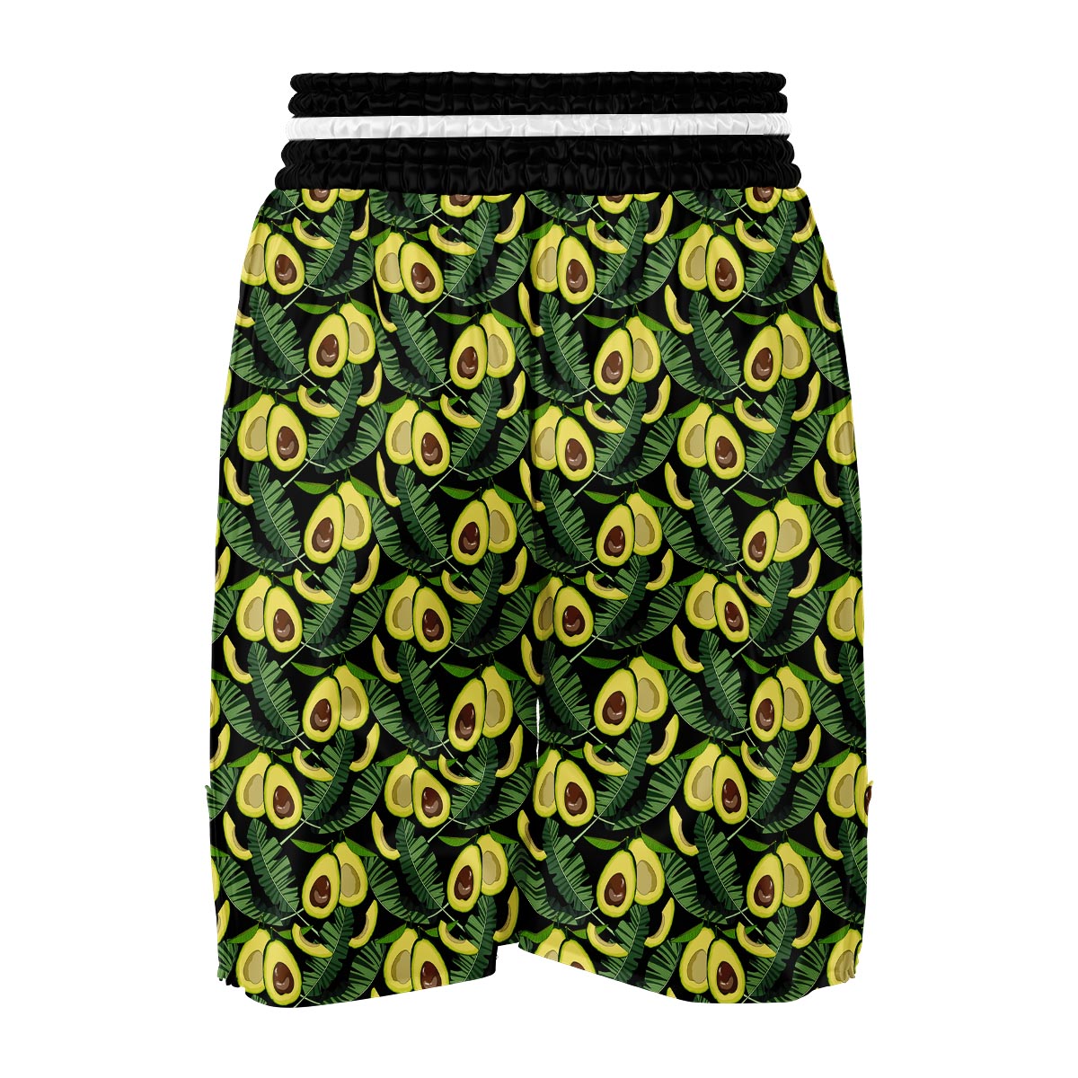 Avocado Floral Palm Leaves Pattern Print Boxing Shorts-grizzshop
