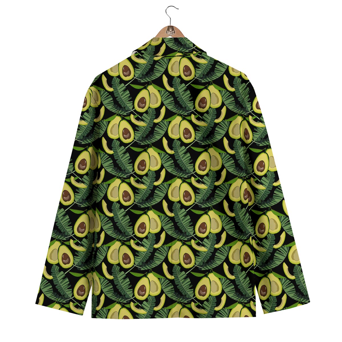 Avocado Floral Palm Leaves Pattern Print Men's Blazer-grizzshop