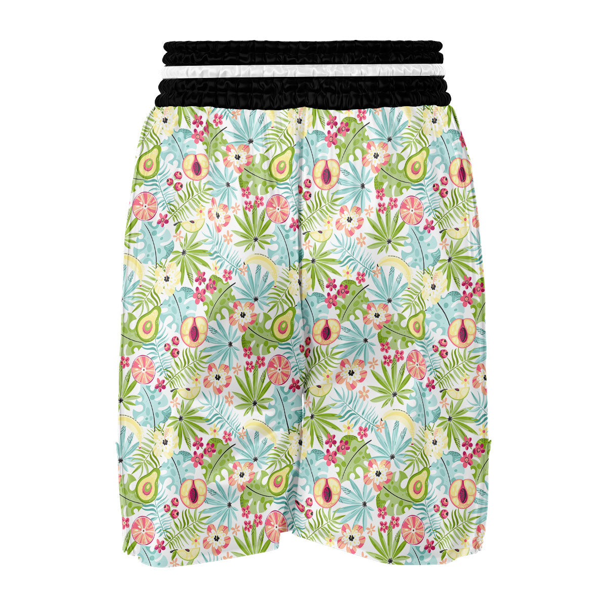 Avocado Fruit Print Boxing Shorts-grizzshop