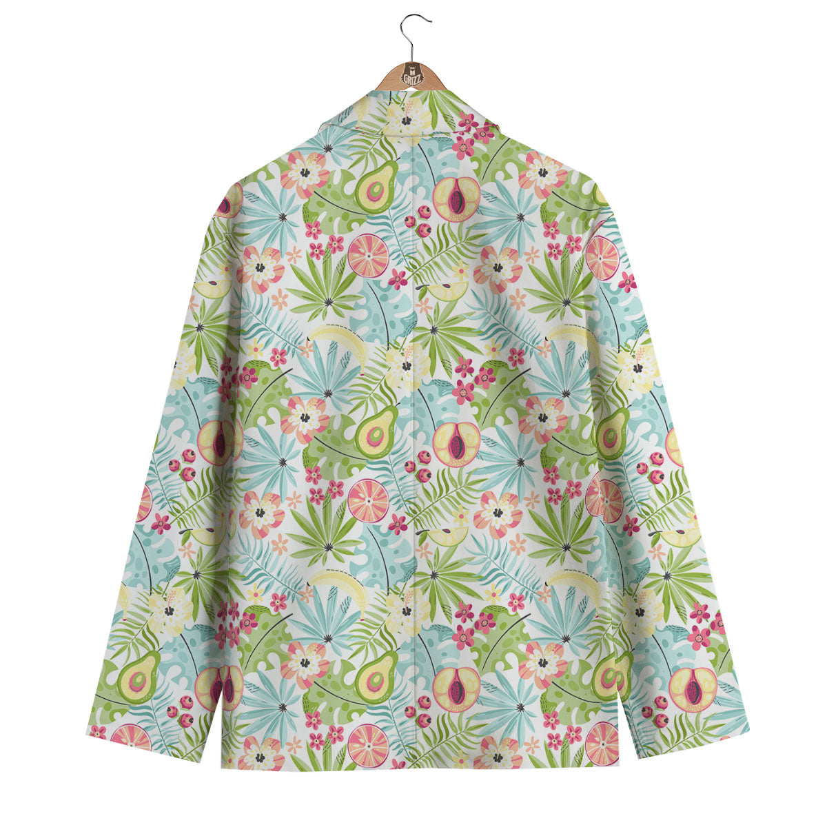 Avocado Fruit Print Men's Blazer-grizzshop