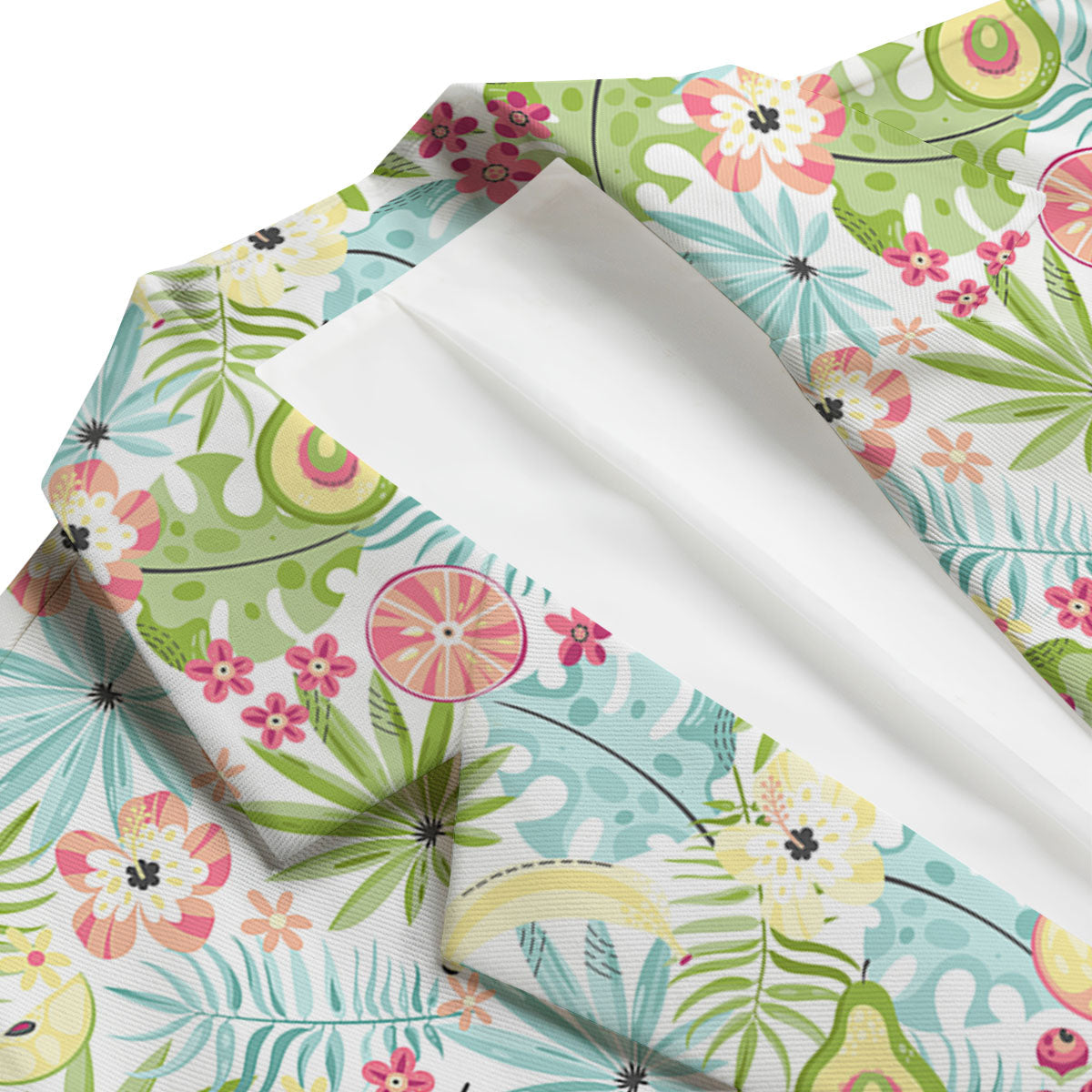 Avocado Fruit Print Men's Blazer-grizzshop