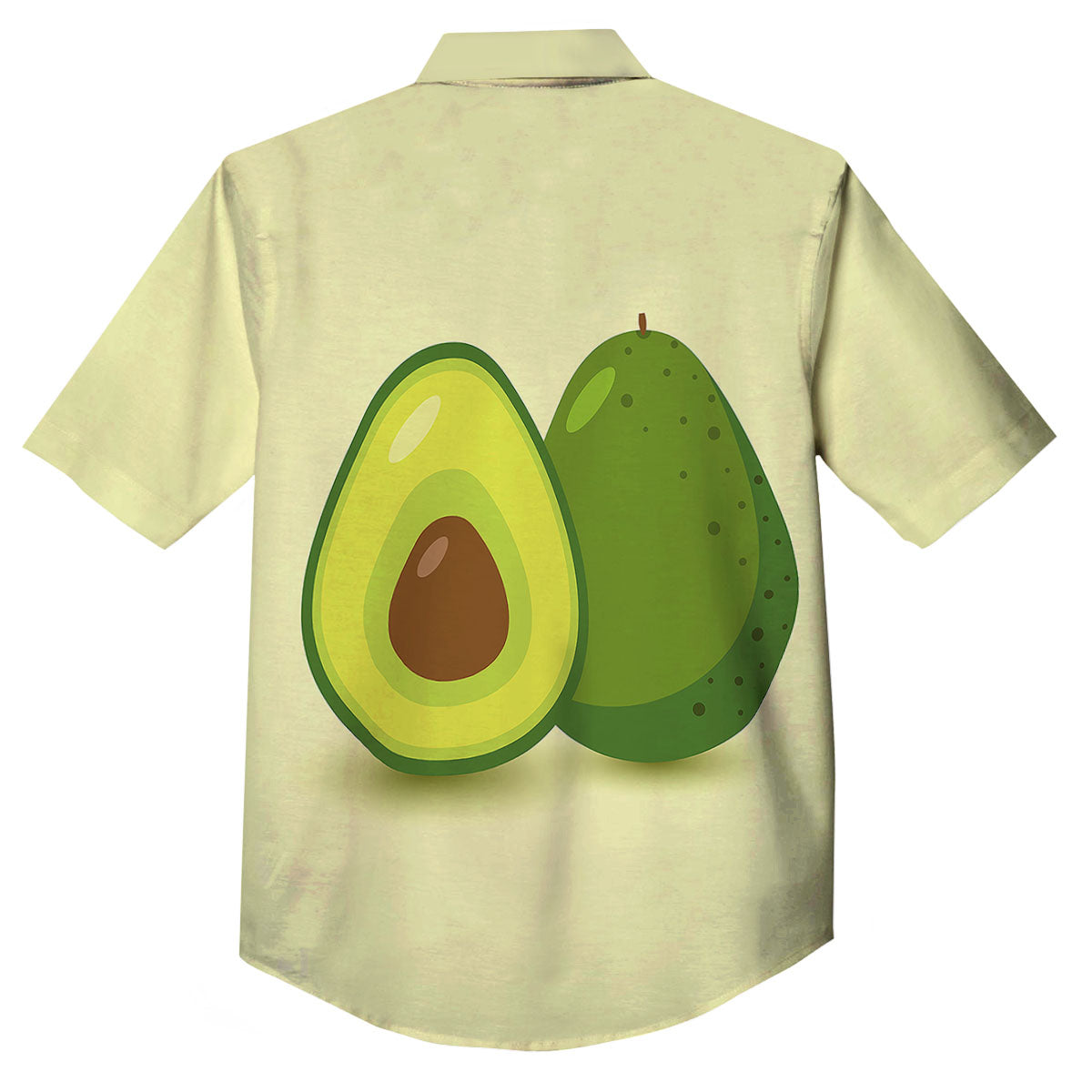 Avocado Green Print Button Up Shirt-grizzshop