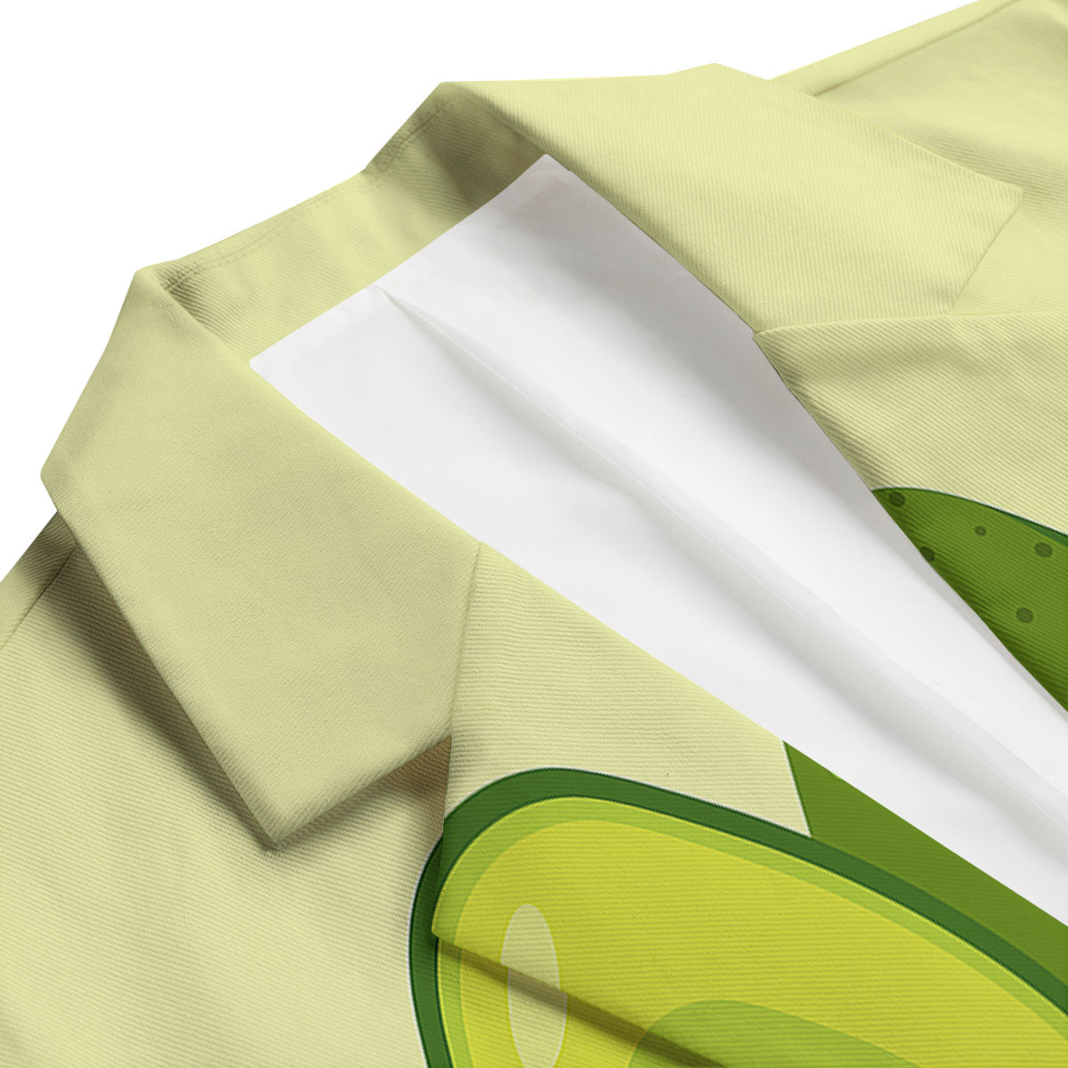 Avocado Green Print Men's Blazer-grizzshop