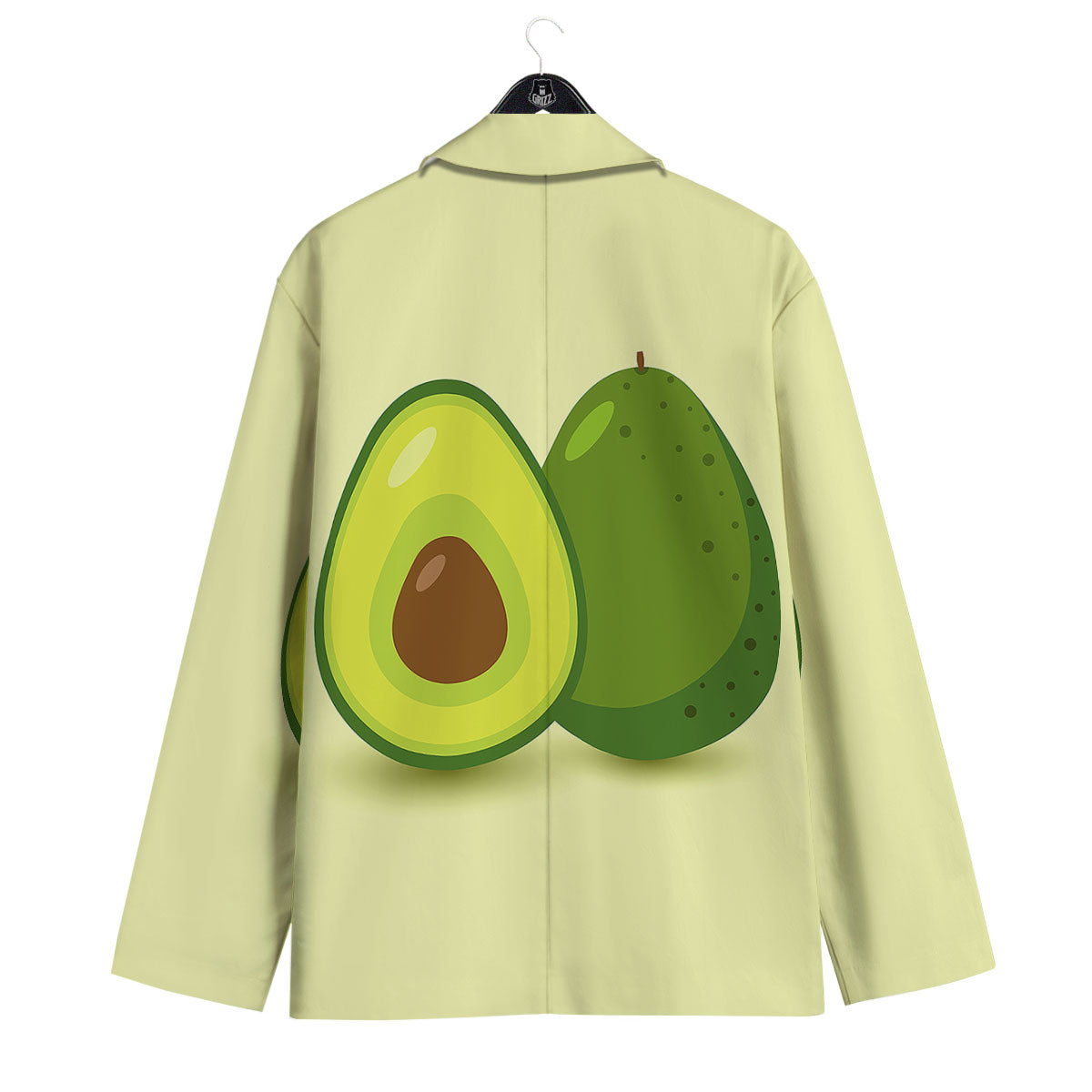 Avocado Green Print Men's Sport Coat-grizzshop