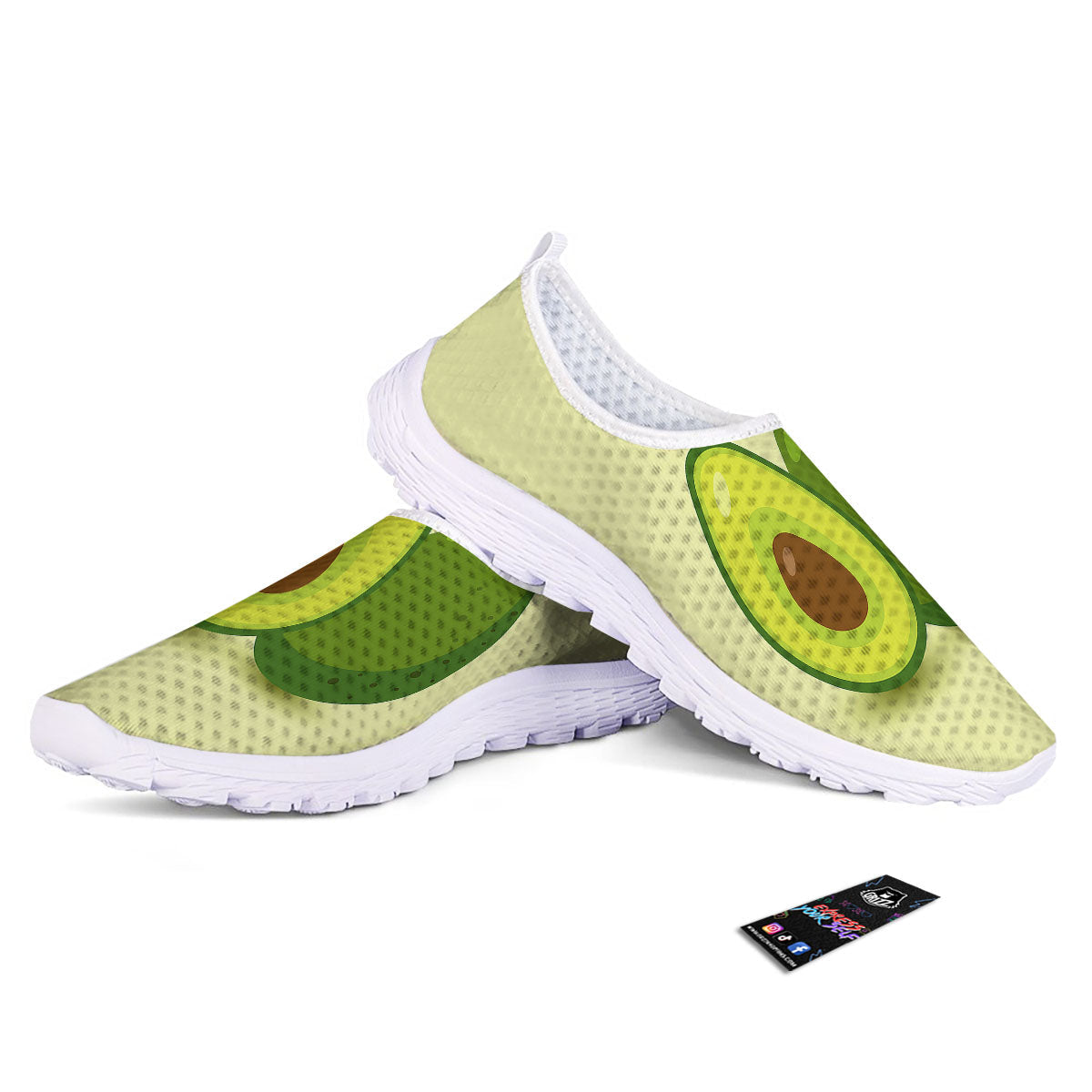 Avocado Green Print Nurse Shoes-grizzshop