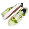 Avocado Green Print Skate Shoes-grizzshop