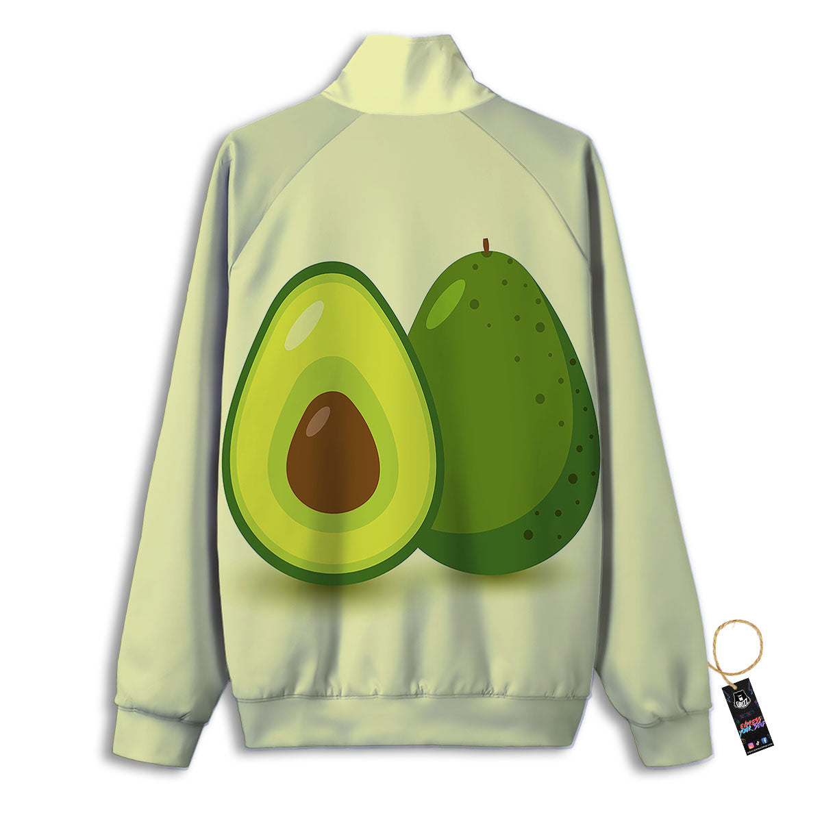 Avocado Green Print Track Jacket-grizzshop