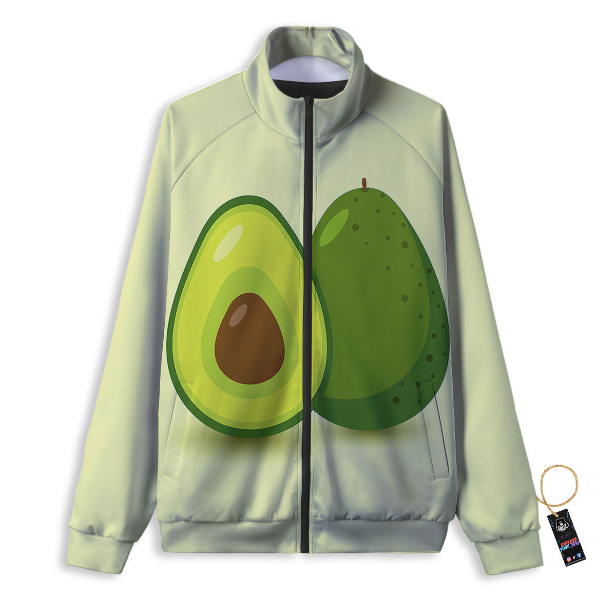 Avocado Green Print Track Jacket-grizzshop