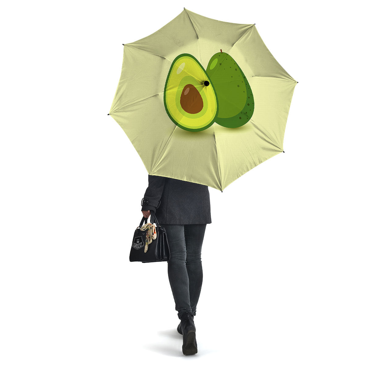 Avocado Green Print Umbrella-grizzshop
