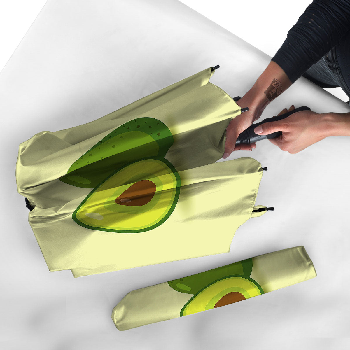Avocado Green Print Umbrella-grizzshop