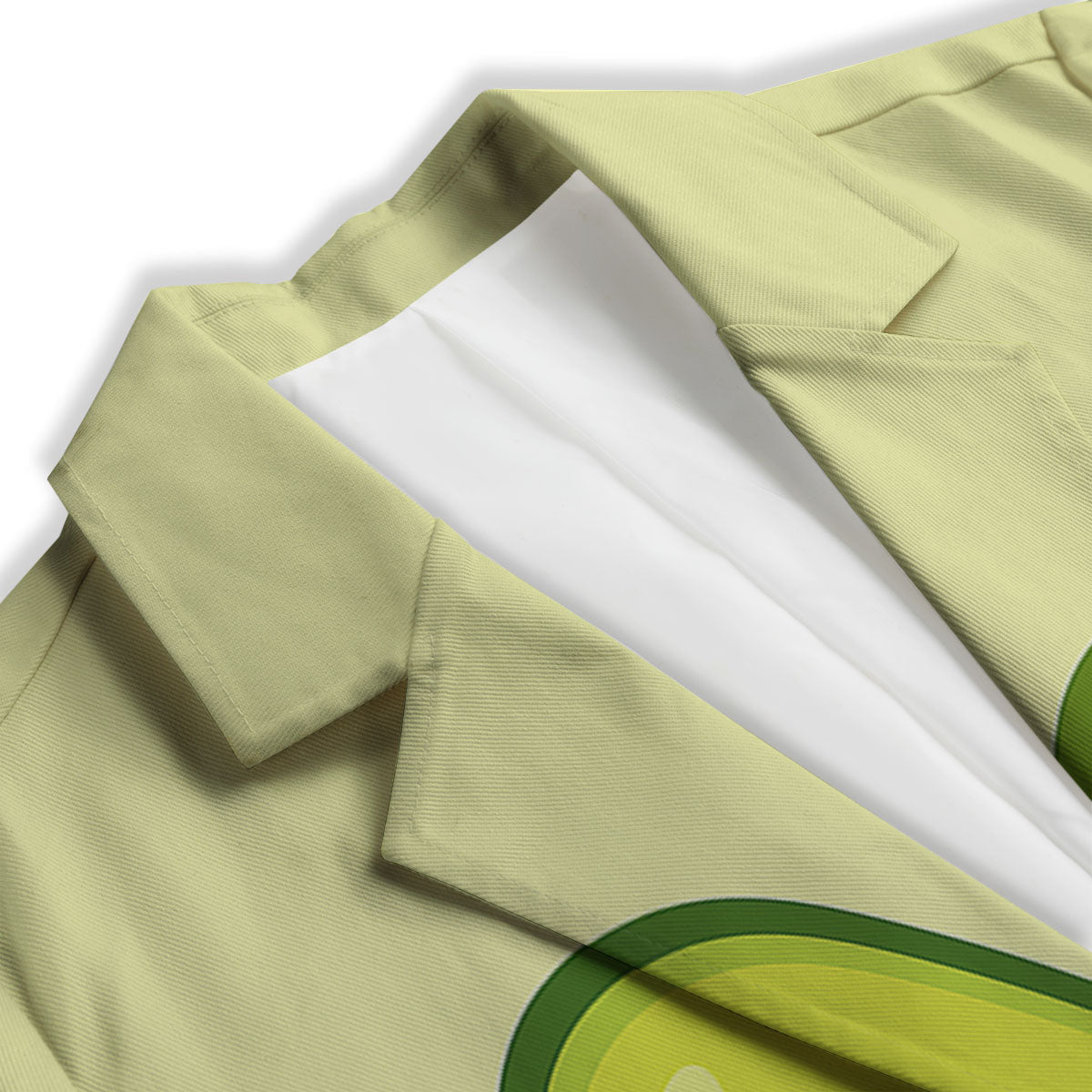 Avocado Green Print Women's Blazer-grizzshop