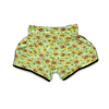 Avocado Green Watercolor Print Muay Thai Boxing Shorts-grizzshop