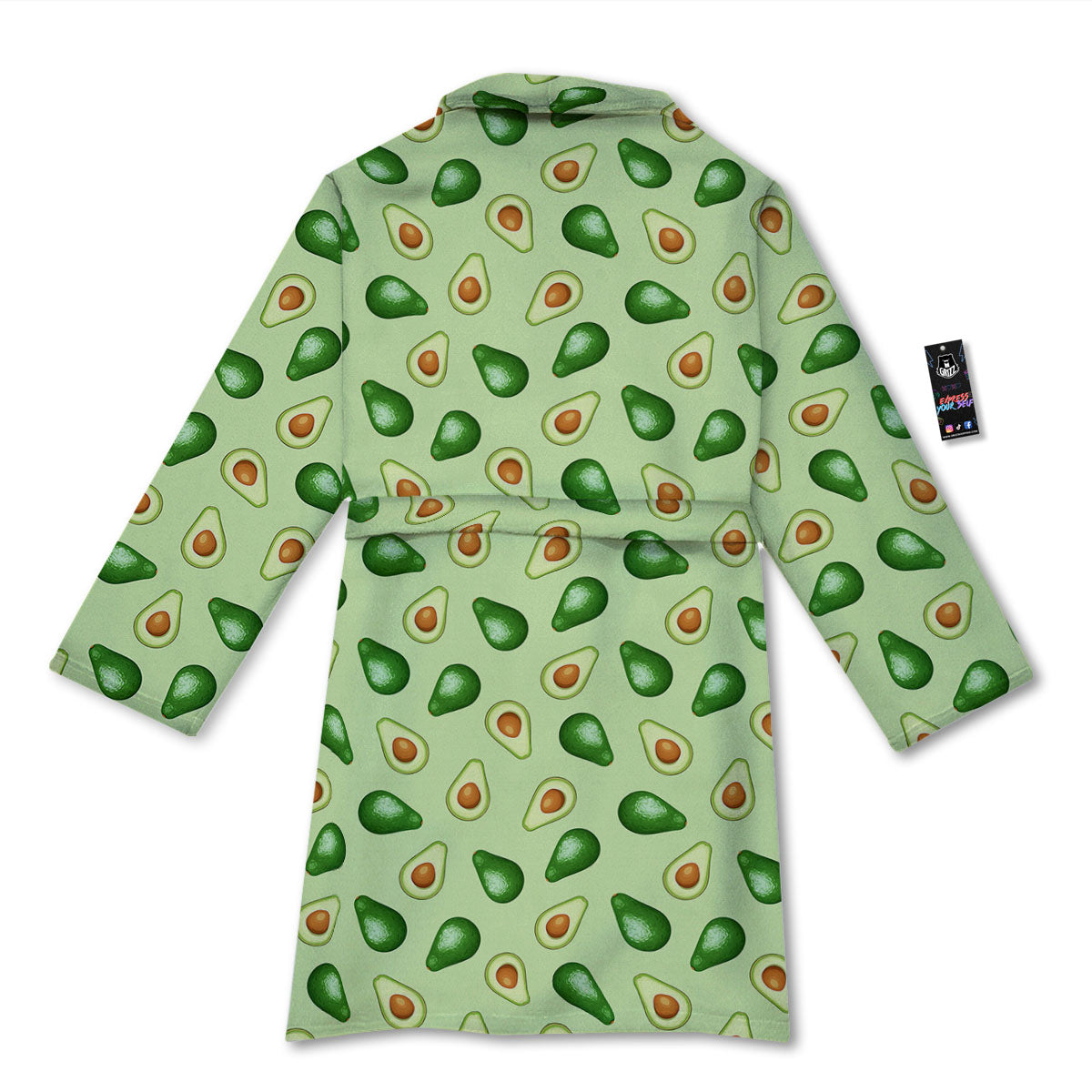 Avocado Half Cut Print Bathrobe-grizzshop