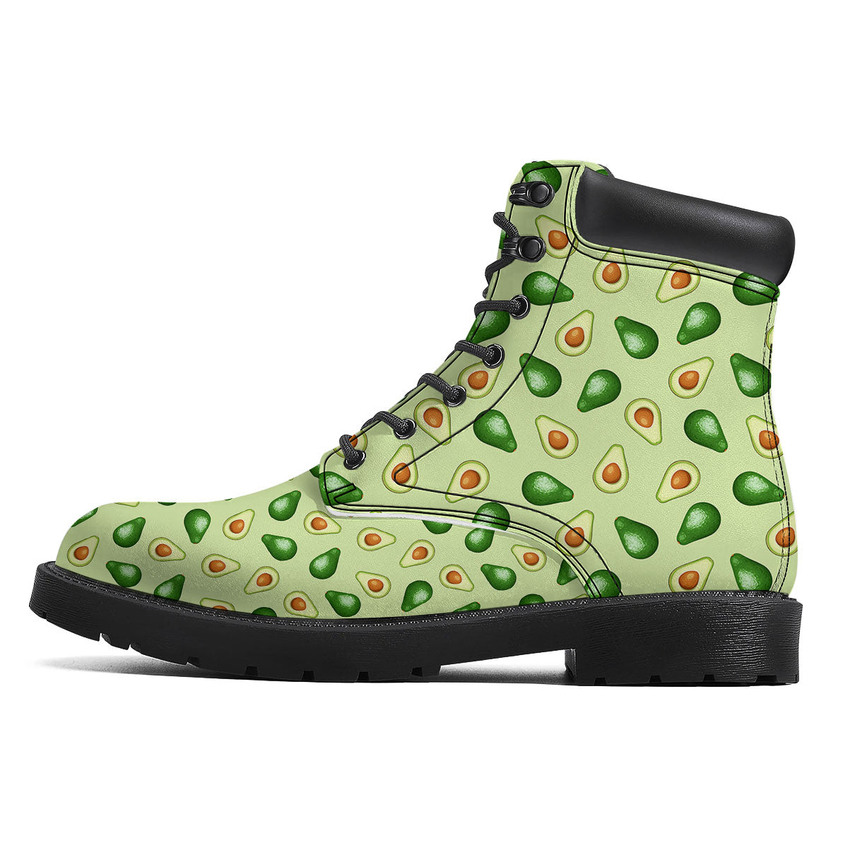 Avocado Half Cut Print Boots-grizzshop