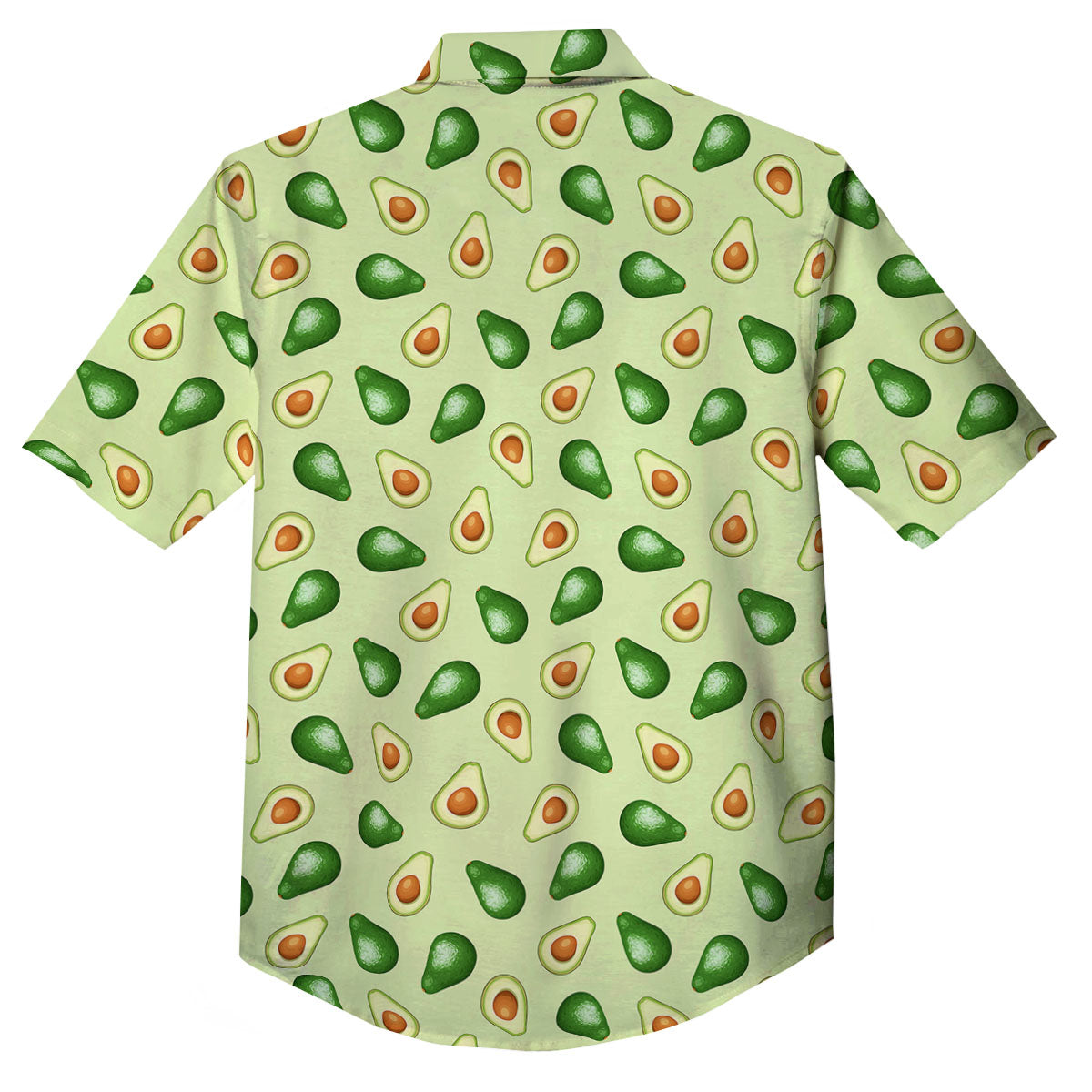 Avocado Half Cut Print Button Up Shirt-grizzshop
