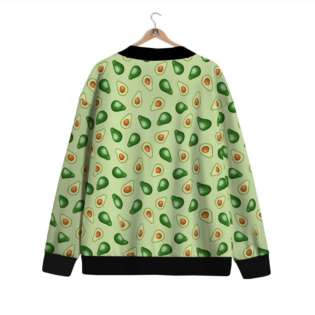 Avocado Half Cut Print Cardigan-grizzshop