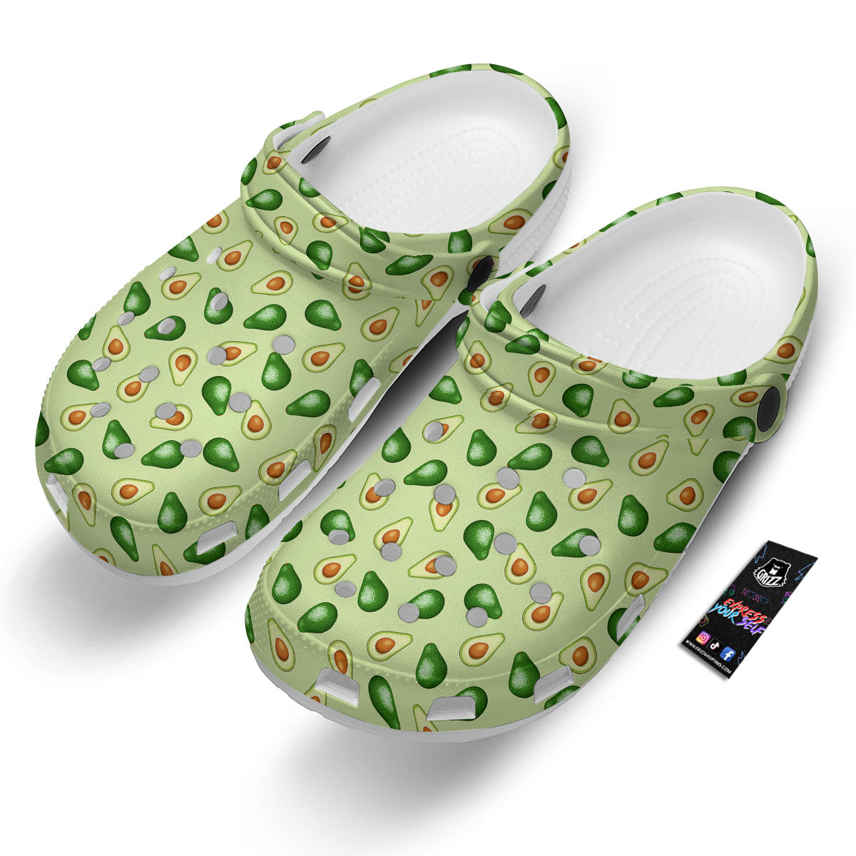 Avocado Half Cut Print Clog-grizzshop