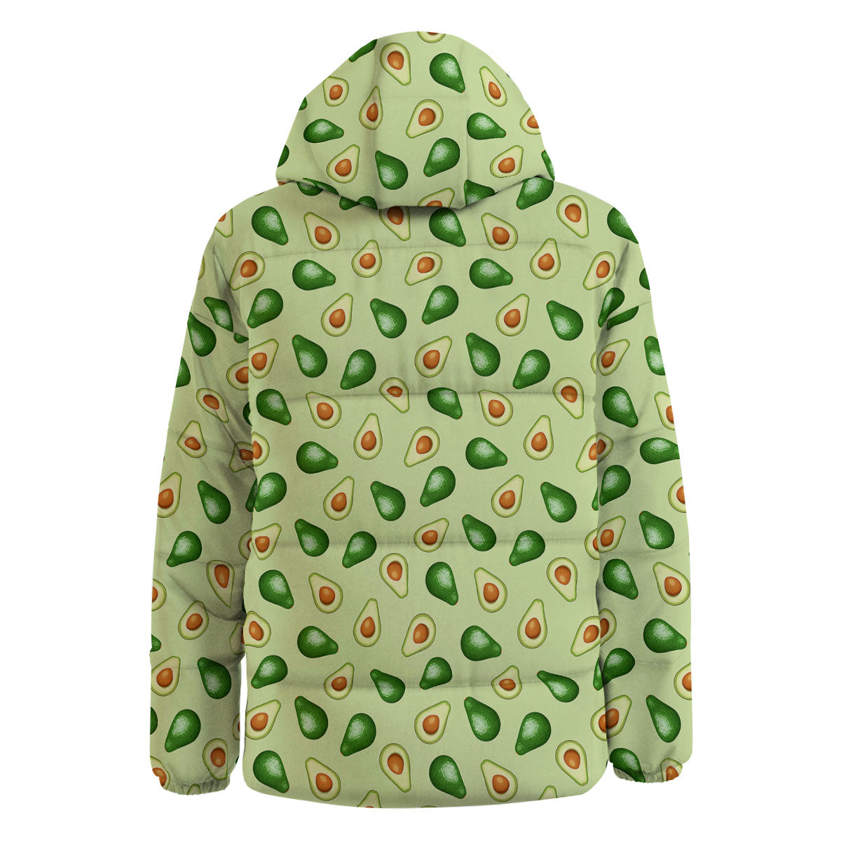 Avocado Half Cut Print Down Jacket-grizzshop