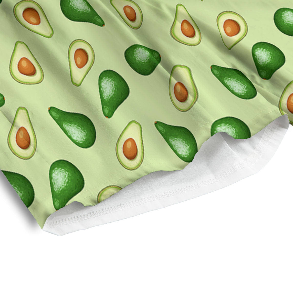 Avocado Half Cut Print Men's Athletic Shorts