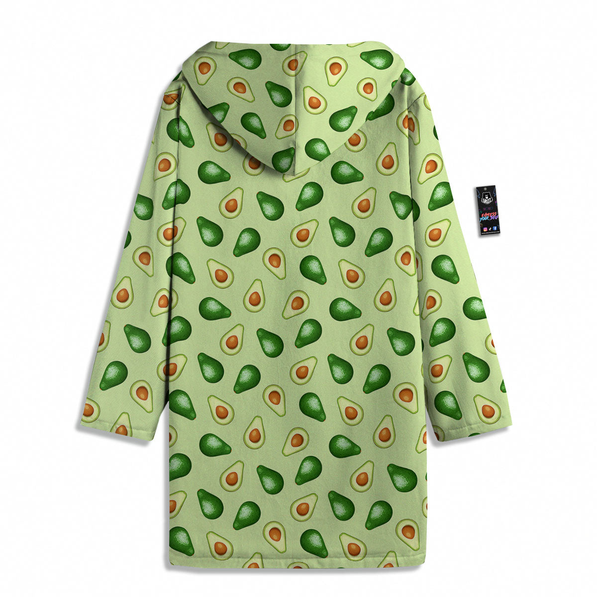 Avocado Half Cut Print Men's Windbreaker Jacket-grizzshop