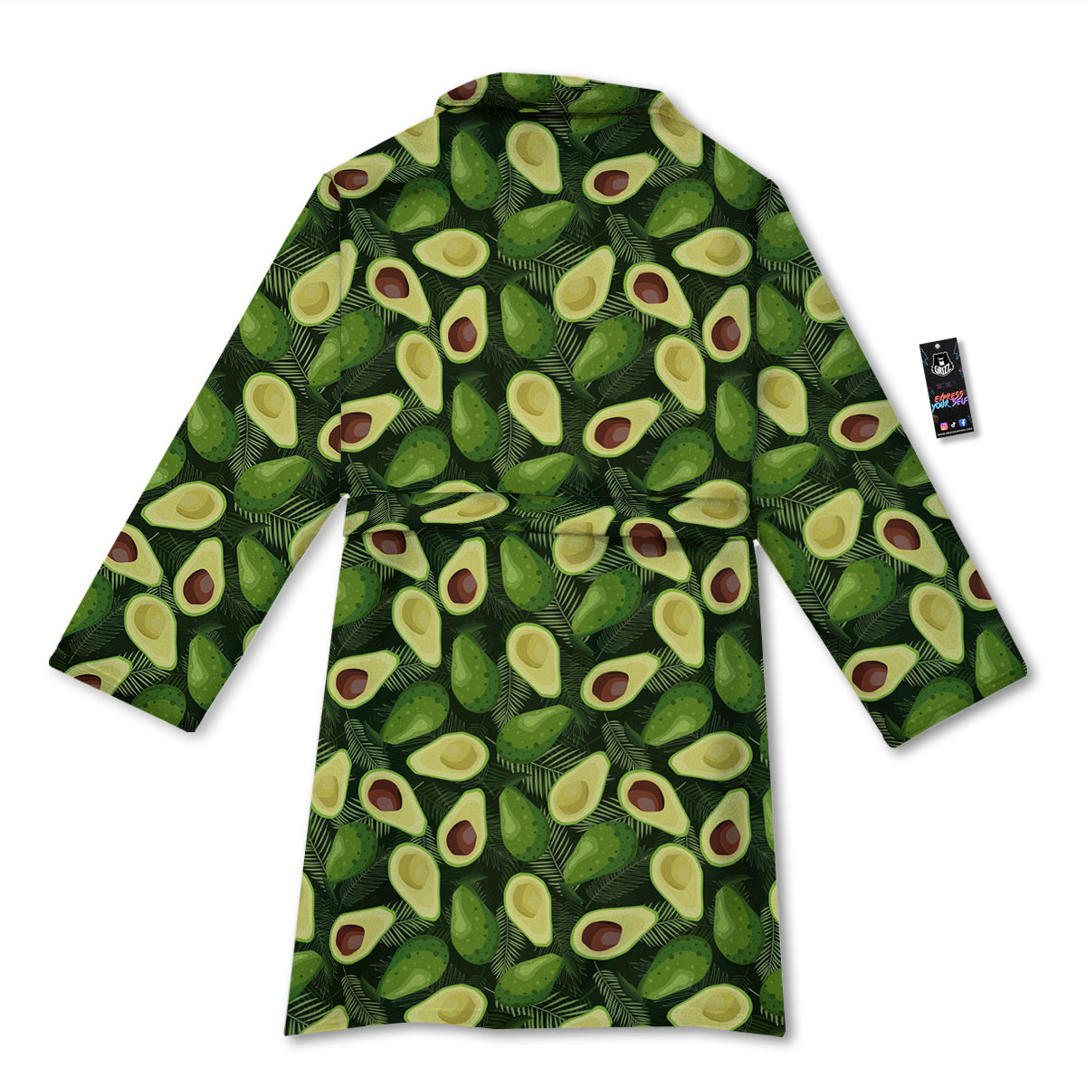 Avocado Half Cut Print Pattern Bathrobe-grizzshop