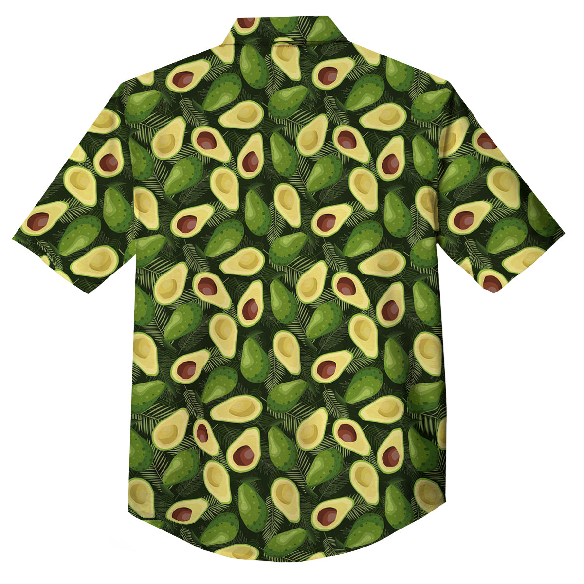 Avocado Half Cut Print Pattern Button Up Shirt-grizzshop