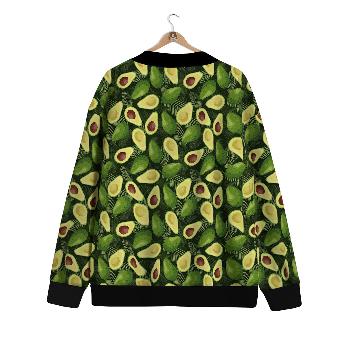 Avocado Half Cut Print Pattern Cardigan-grizzshop