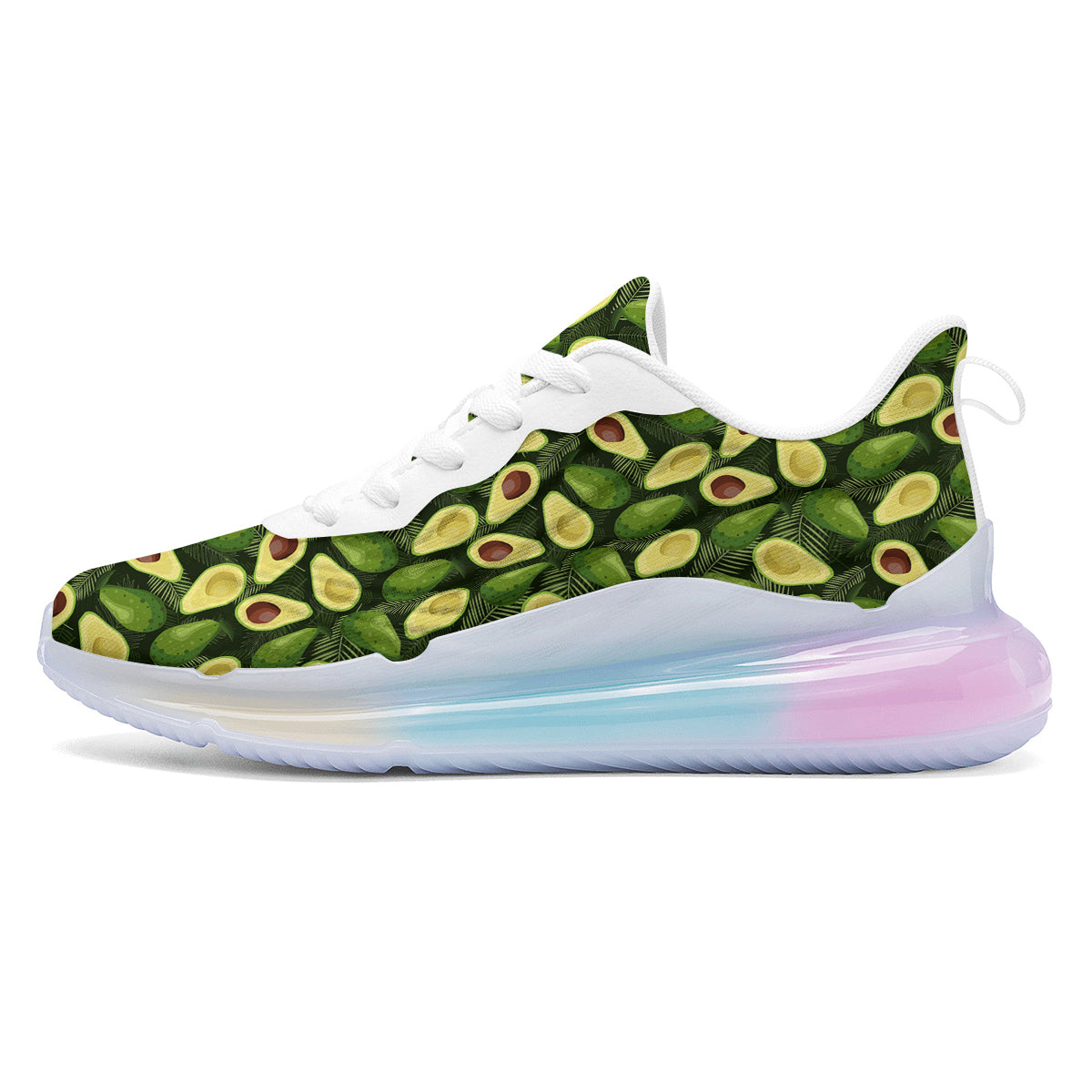 Avocado Half Cut Print Pattern Running Sneakers-grizzshop