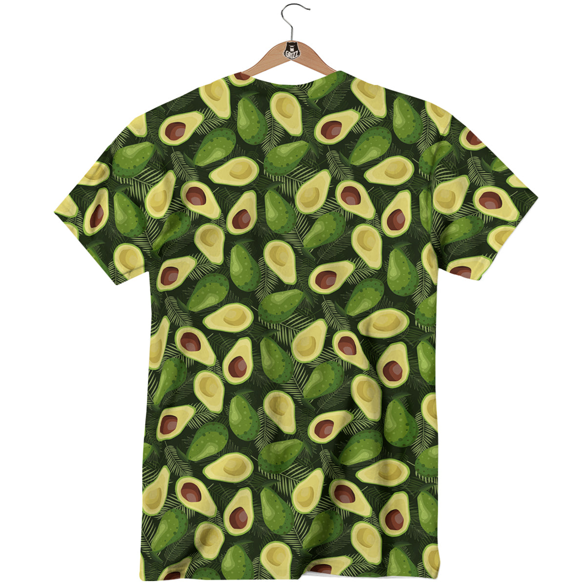 Avocado Half Cut Print Pattern T-Shirt-grizzshop