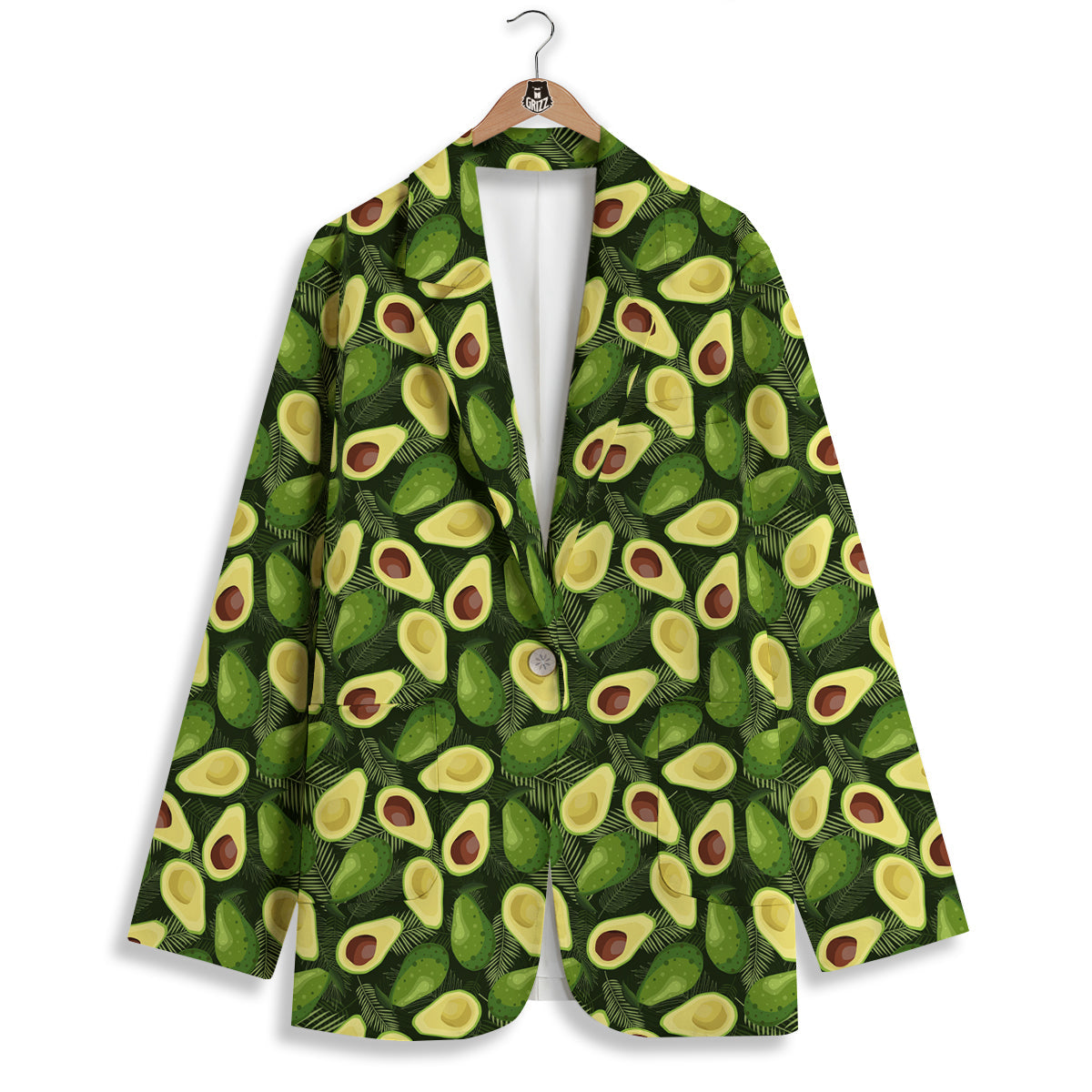 Avocado Half Cut Print Pattern Women's Blazer-grizzshop
