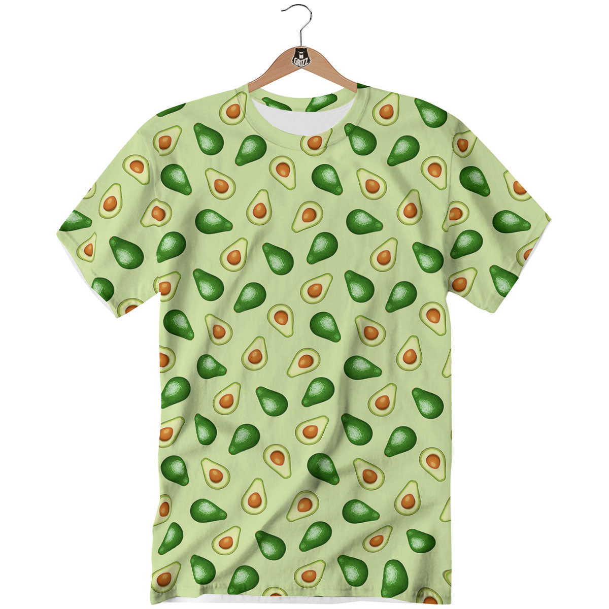 Avocado Half Cut Print T-Shirt-grizzshop
