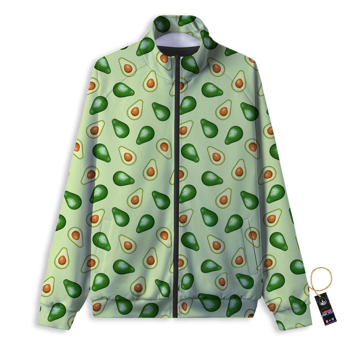 Avocado Half Cut Print Track Jacket-grizzshop